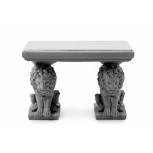 Load image into Gallery viewer, Small Stone Lion Bench | Stone Garden Bench UK