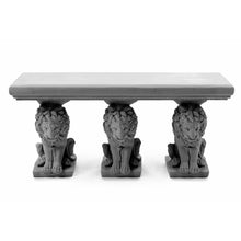 Load image into Gallery viewer, Stone Lion Bench UK | Stone Garden Bench