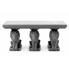 Load image into Gallery viewer, Stone Lion Bench UK | Stone Garden Bench 