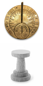 Large Round Compass Sundial - Sundial - Sundial Plinth - Signature Statues